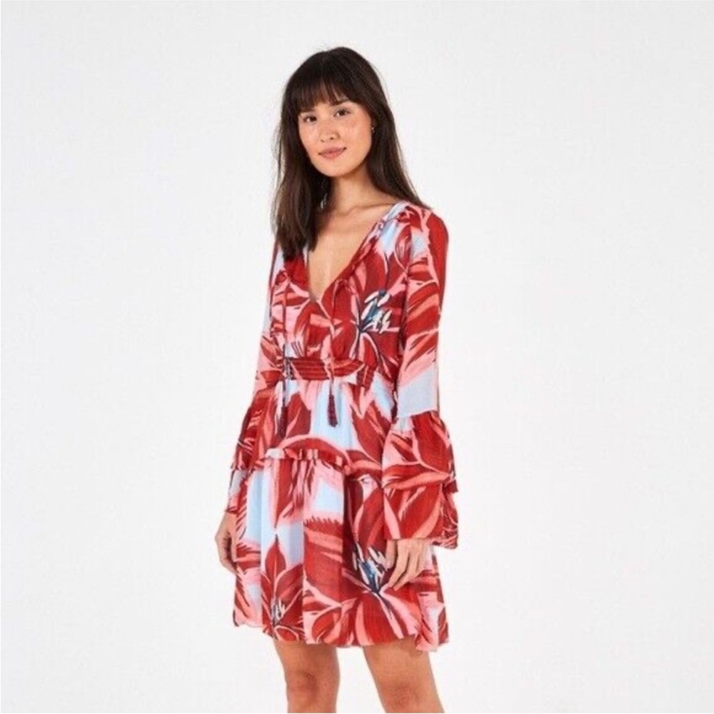 Farm Rio Azalea Mini Dress Size - Blue Multi - Small